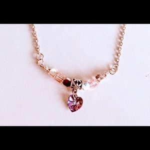 Light Vitrail Swarovski Crystal Heart Valentine Necklace